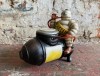 Michelin Man Bibendum on Air Compressor Cast Iron Advertising Model