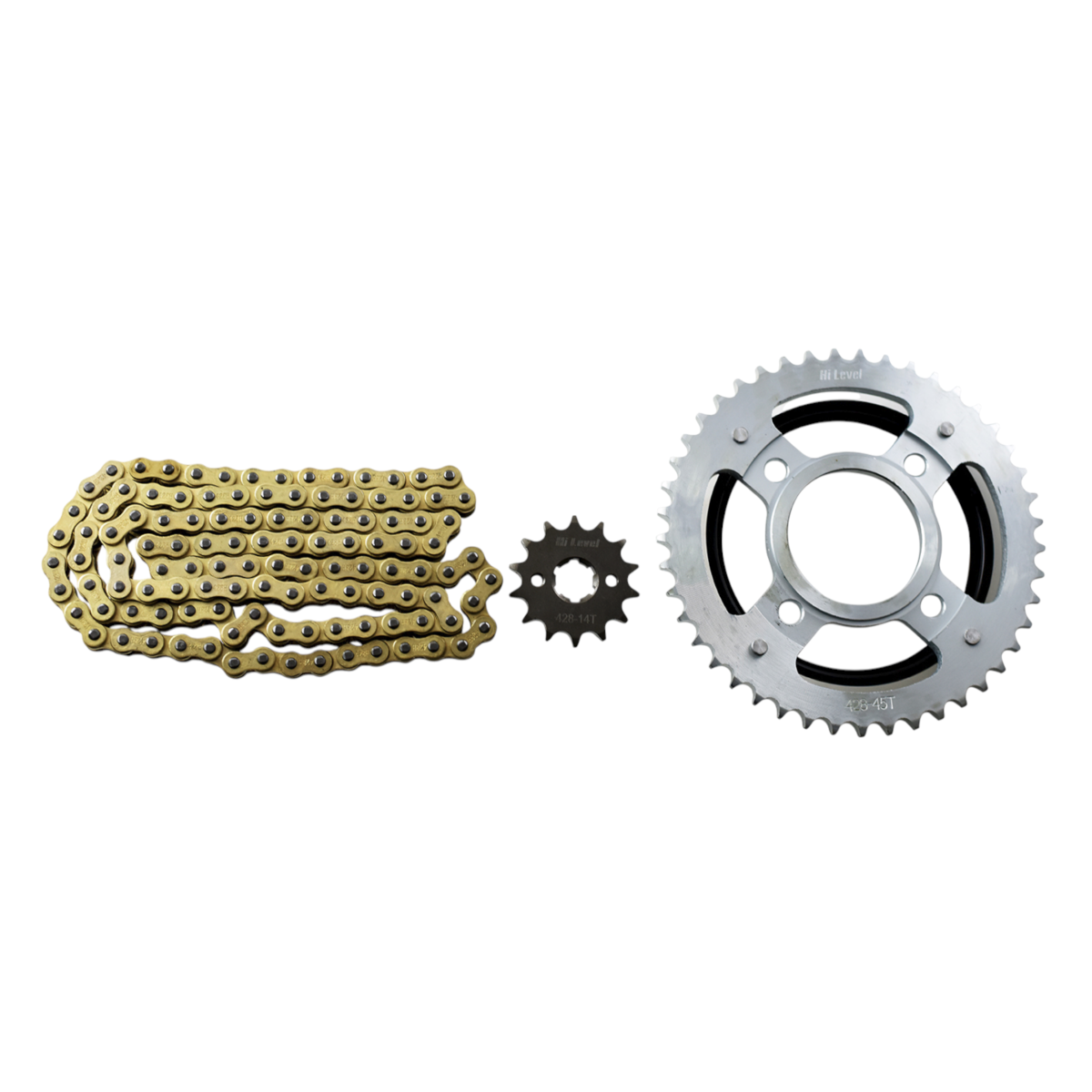 thumbnail image 2 of Heavy Duty Gold Chain & Sprocket Kit – Honda CG125 Titan 2000-2003 – Sprockets Direct 2 of 6