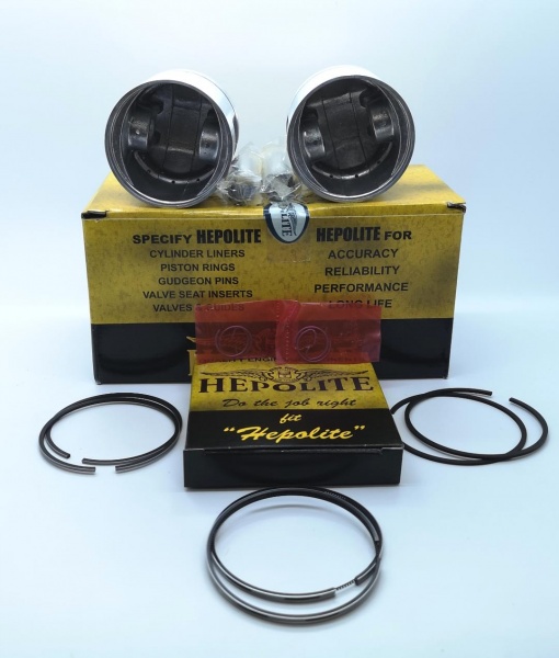 Hepolite Complete Piston Kit 9-1 STD Triumph T120 TR6 650 1959 to 75 OEM: 17844