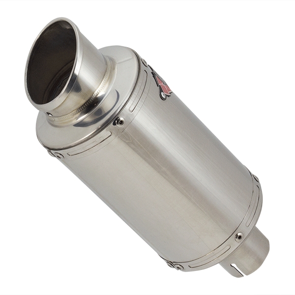 Lextek YP4 Stainless Steel Stubby Motorcycle Exhaust Can Silencer 51mm