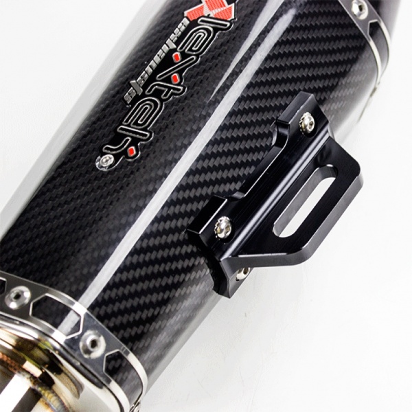 Lextek XP8C Carbon Fibre Hexagonal Motorcycle Exhaust Silencer RH 51mm