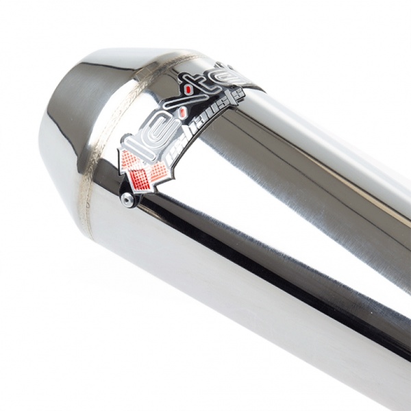 Lextek AC1 Classic Motorcycle Silencer RH Polished Stainless Steel 51mm