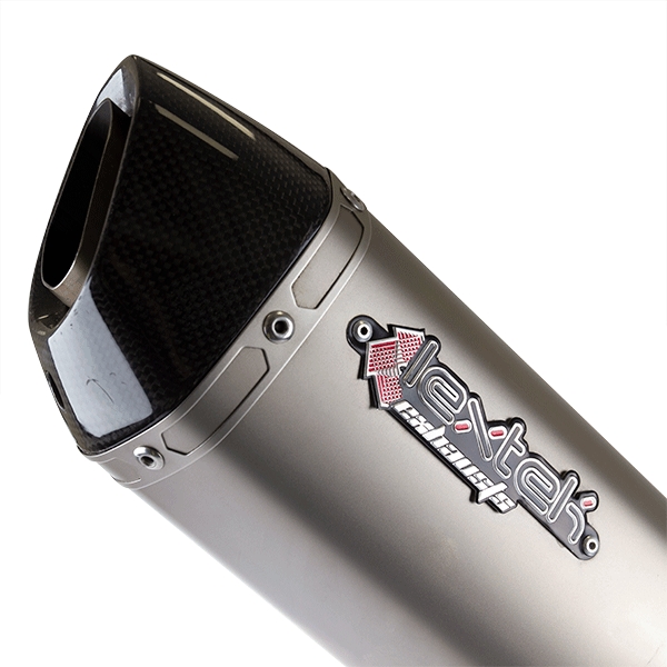 Lextek VP1 Stainless Steel Exhaust Silencer With Carbon Tip 51mm Road Legal
