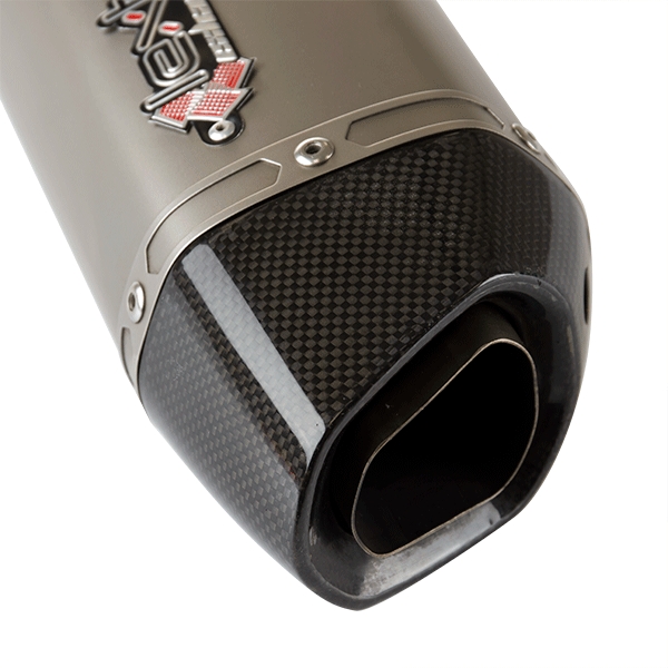 Lextek VP1 Stainless Steel Exhaust Silencer With Carbon Tip 51mm Road Legal