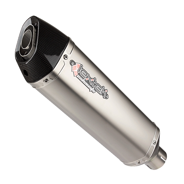 Lextek VP1 Stainless Steel Exhaust Silencer With Carbon Tip 51mm Road Legal