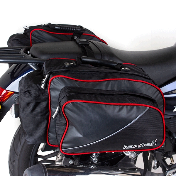 Universal Motorcycle Pair Waterproof Throw Over Lextek Luggage Panniers 50L