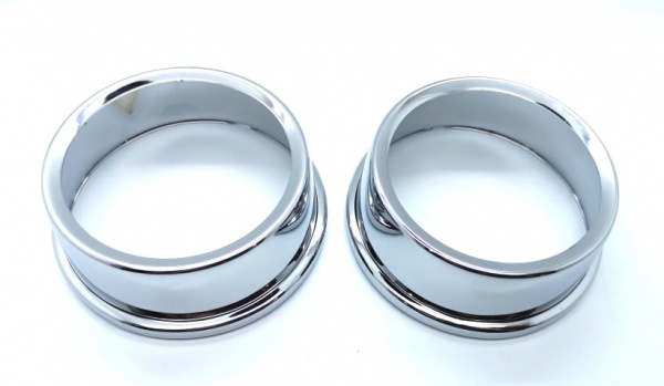 Kawasaki Z650 Z750 Z900 Z1 Z1000 Pair Chrome Speedo & Tacho Clock Top Covers Rim