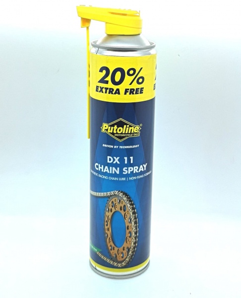 Putoline DX11 Synthetic Chain Spray Lubricant Water Repellent 20% Extra 720ml