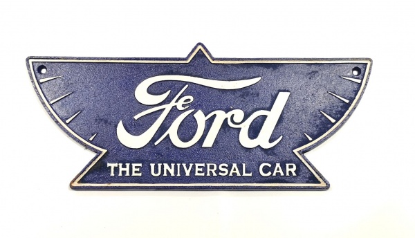 Ford The Universal Car Cast Iron Vintage Garage Advertising Sign 38cm x 16.5cm