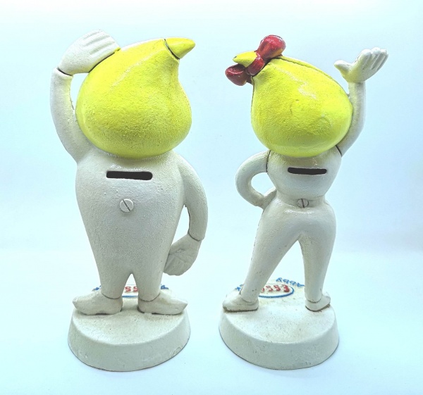 Esso Oil Drop / Drip Figures Cast Iron Money Boxes Advertising Characters 25cm