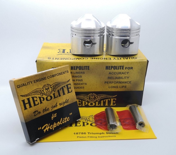 Hepolite +40 Piston Kit 9-1 Triumph T100 500cc 1968 to 1974 OEM: 18786