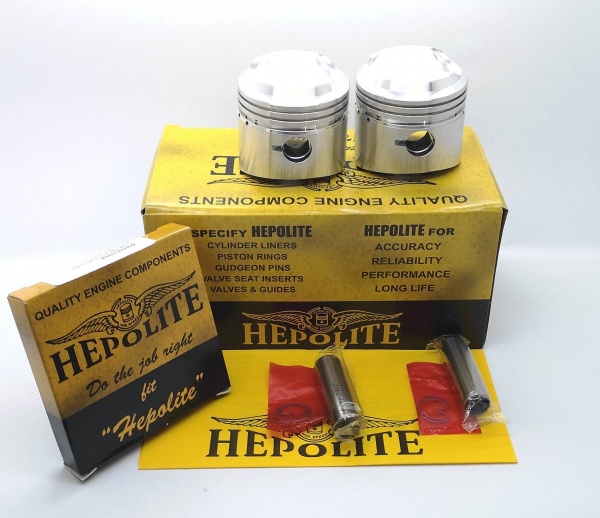 Hepolite STD Piston Kit & Rings 9-1 Triumph T100 500cc 1958 to 1967 OEM: 15123