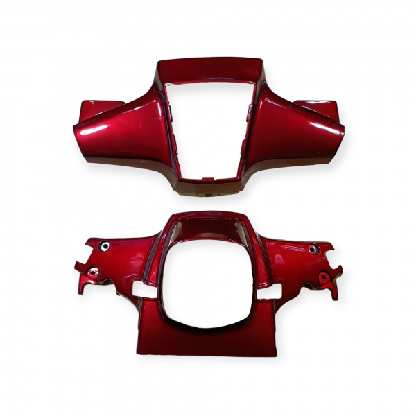 Honda C50 C70 C90 Cub Square Headlight Handlebar Speedo Pair Of Covers In Red