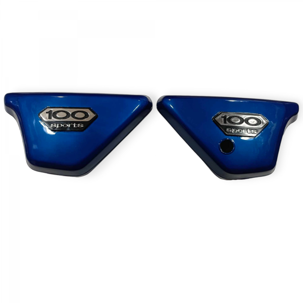 Kawasaki KH100 G7 G7T G7TA G7S G7SA 100 Pair Side Panel Covers In Blue