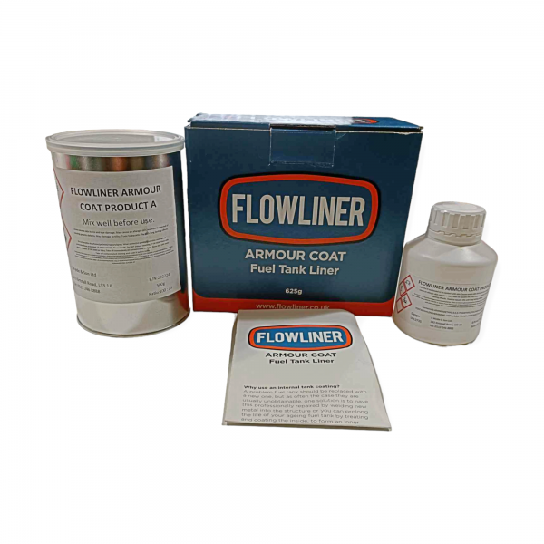 Flowliner Armour Coat Petrol Tank Sealer Kit for Metal Fibreglass Plastic Tanks