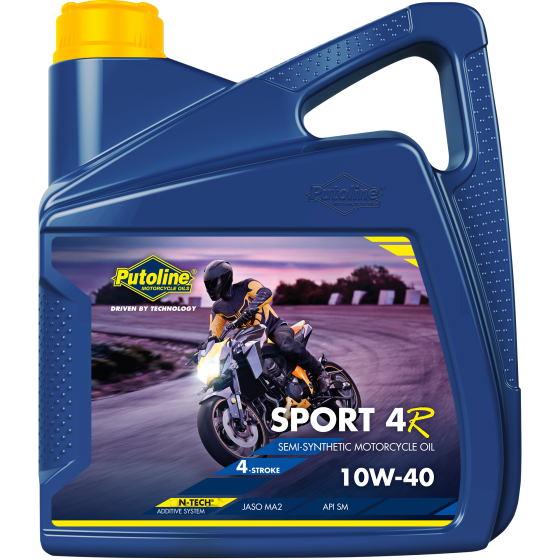 PUTOLINE 4 Litre N-TECH SPORT 4R Motorcycle Semi-Synthetic Engine Oil 10W-40