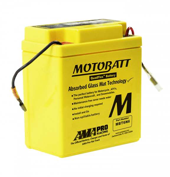 MotoBatt 6V MBT6N6 Battery Replaces 6N6-1B 6N6-1D 6N6-1D-2 6N6-3B 6N6-3B-1