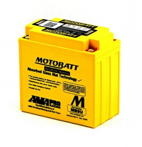 MotoBatt 12V MB9U Battery Fits Model Range 12N7 12N9 YB7A YB7L YB9 YB9A YB9L