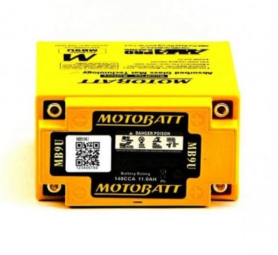 MotoBatt 12V MB9U Battery Fits Model Range 12N7 12N9 YB7A YB7L YB9 YB9A YB9L