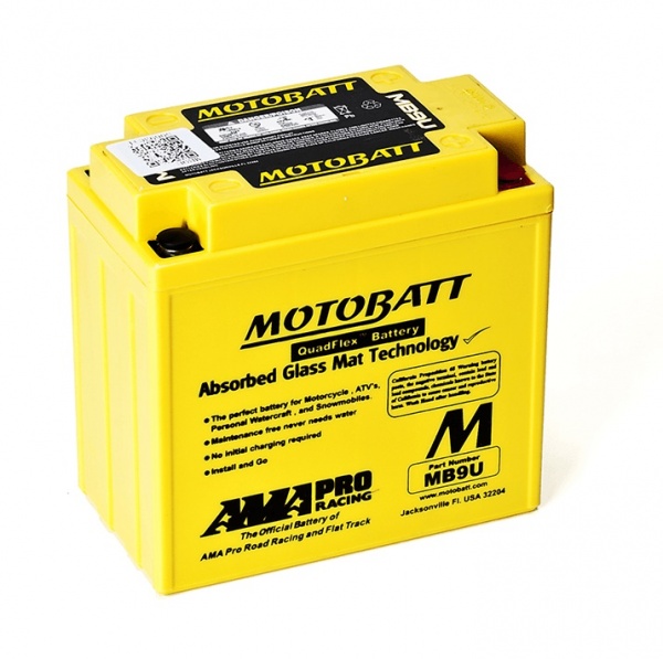 MotoBatt 12V MB9U Battery Fits Model Range 12N7 12N9 YB7A YB7L YB9 YB9A YB9L