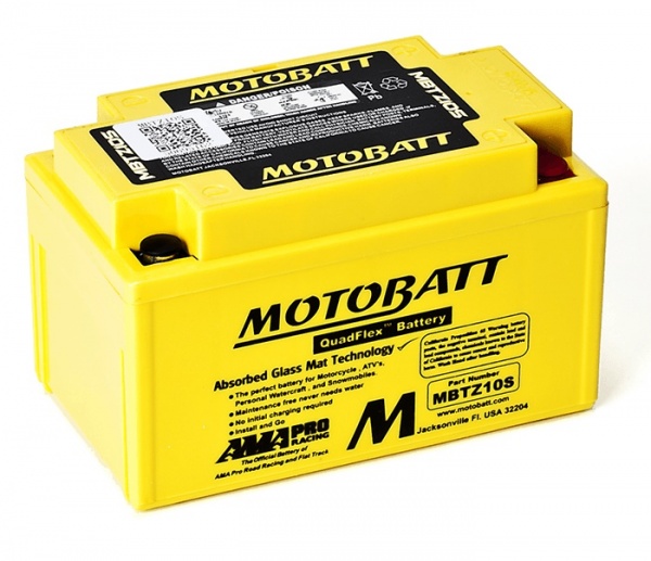 MotoBatt 12V 8.6AH MBTZ10S Battery Upgrade Replaces YTX7A-BS YTZ10S