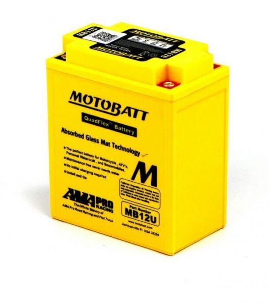 MotoBatt 12V MB12U Battery Replaces 12N12 YB12A YB12C Range See Listing