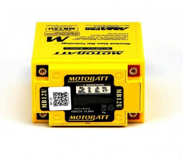 MotoBatt 12V MB12U Battery Replaces 12N12 YB12A YB12C Range See Listing