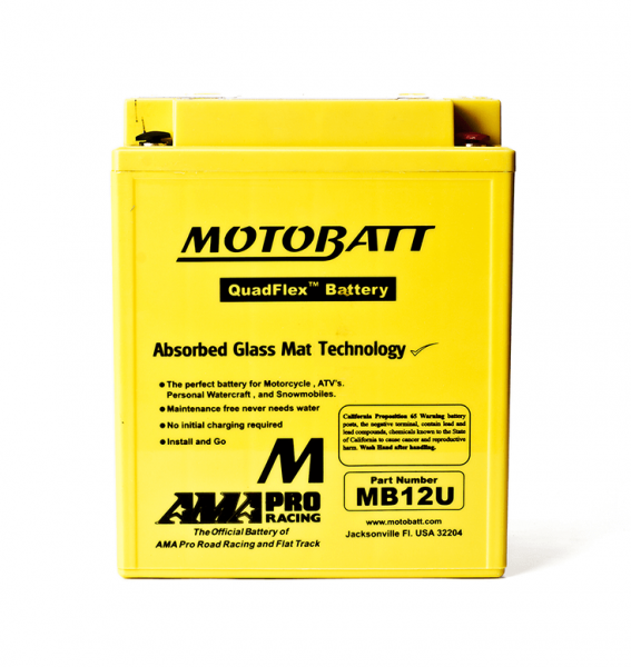 MotoBatt 12V MB12U Battery Replaces 12N12 YB12A YB12C Range See Listing