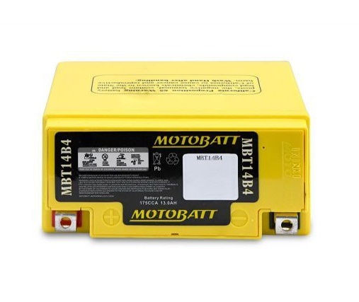 MotoBatt 12V MBT14B4 Quadflex Battery 13AH Replaces YT14B-4 YT14B-BS