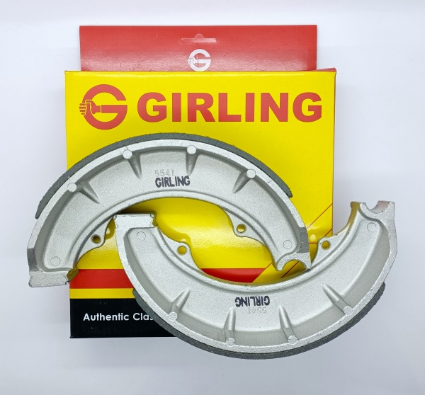 Genuine Girling Front Brake Shoes BSA A50 A65 8'' Single Sided OE 68-5541 68-5543