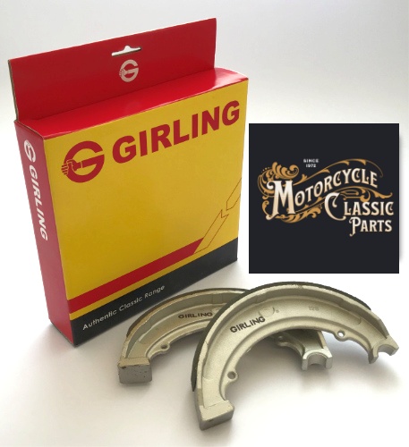 Genuine Girling Front Brake Shoes BSA A50 A65 8'' Single Sided OE 68-5541 68-5543