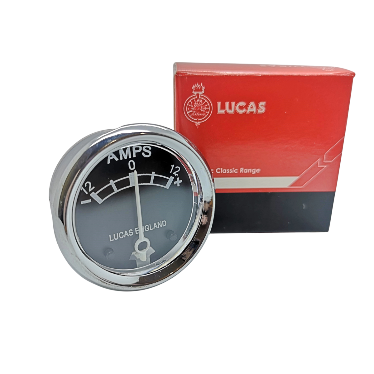 Lucas Repro Ampere Meter 12 AMP Ammeter 12V For Norton BSA Triumph