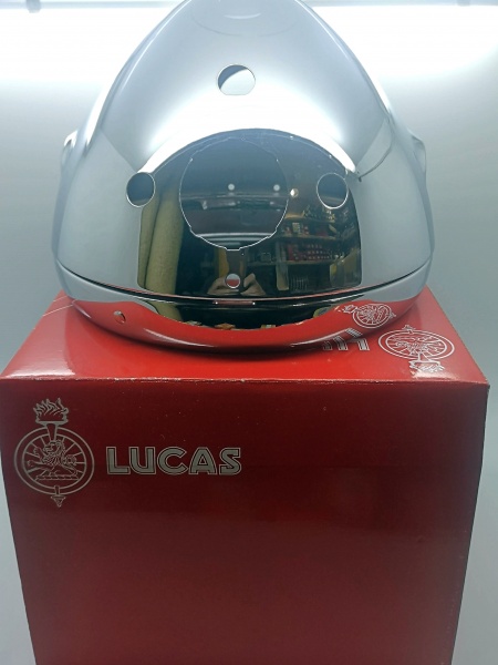 Lucas 7 Inch Chrome Headlamp Headlight Shell & Rim BSA NORTON TRIUMPH LU54523508