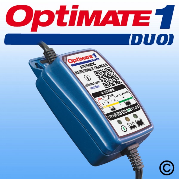 Optimate1 DUO 12v STD AGM GEL Lithium Battery Charger Motorcycle Quad Scooter UK