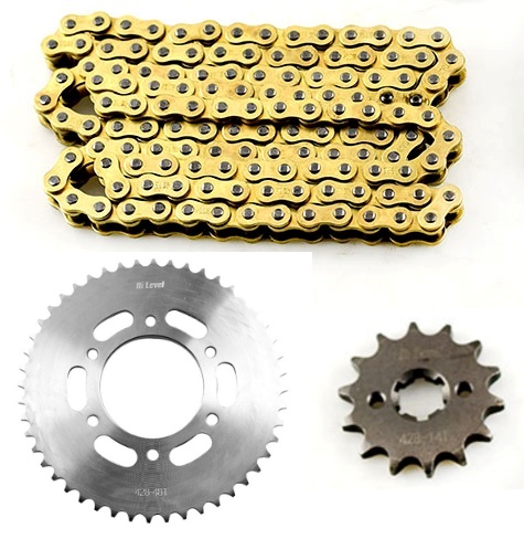 Yamaha MT125 Gold Heavy Duty Chain and Sprocket Kit 2015 to 2019