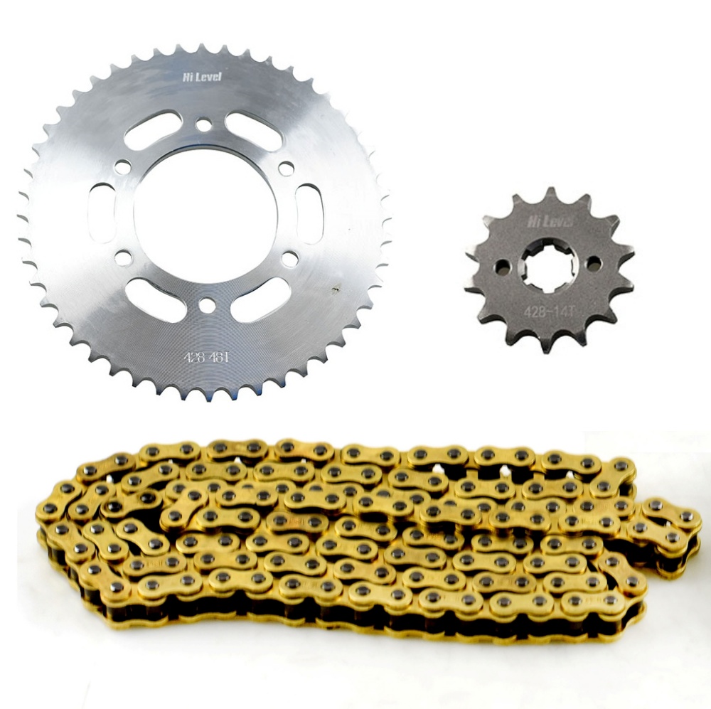 Yamaha YZF-R125 Gold Heavy Duty Chain and Sprocket Kit 2008 to 2018