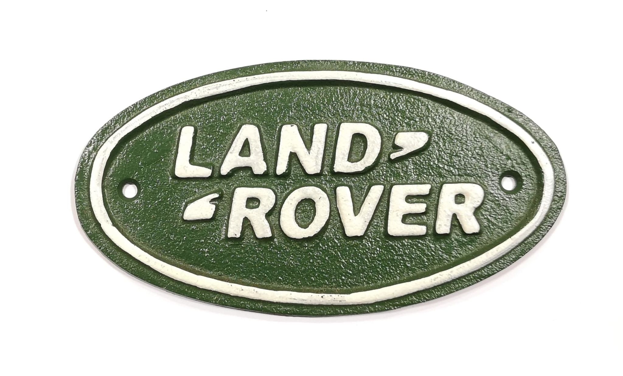 Land Rover Cast Iron Vintage Garage Advertising Wall Plaque Sign 17cm x 9cm