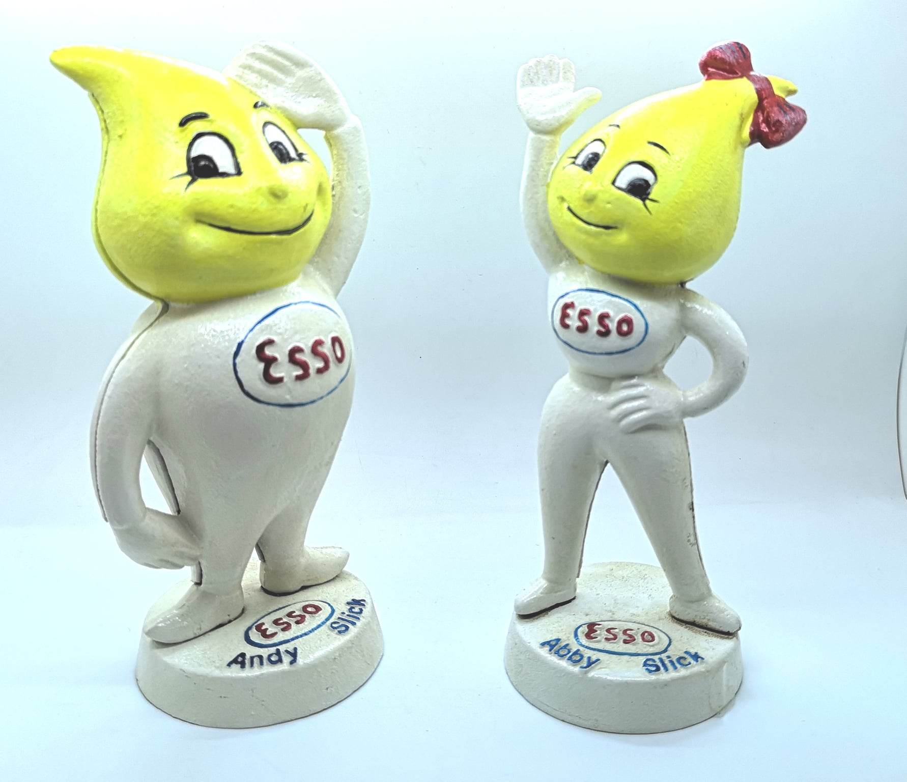 Esso Oil Drop / Drip Figures Cast Iron Money Boxes Advertising Characters 25cm