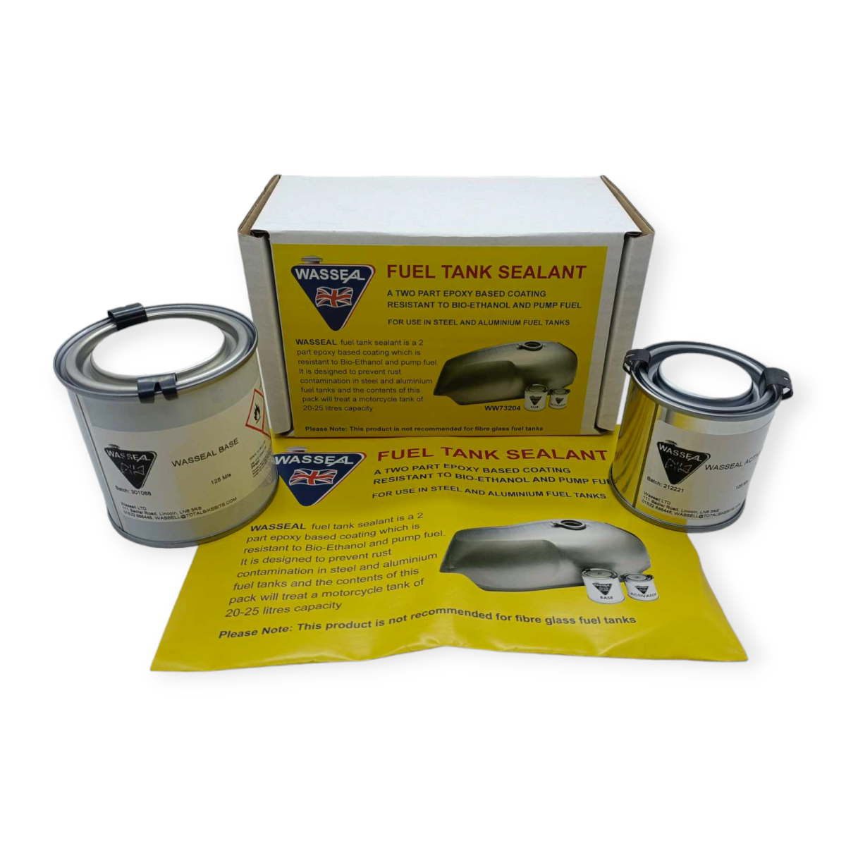 WASSEAL Ethanol Resistant Steel & Aluminium Fuel Tank Sealant Kit By