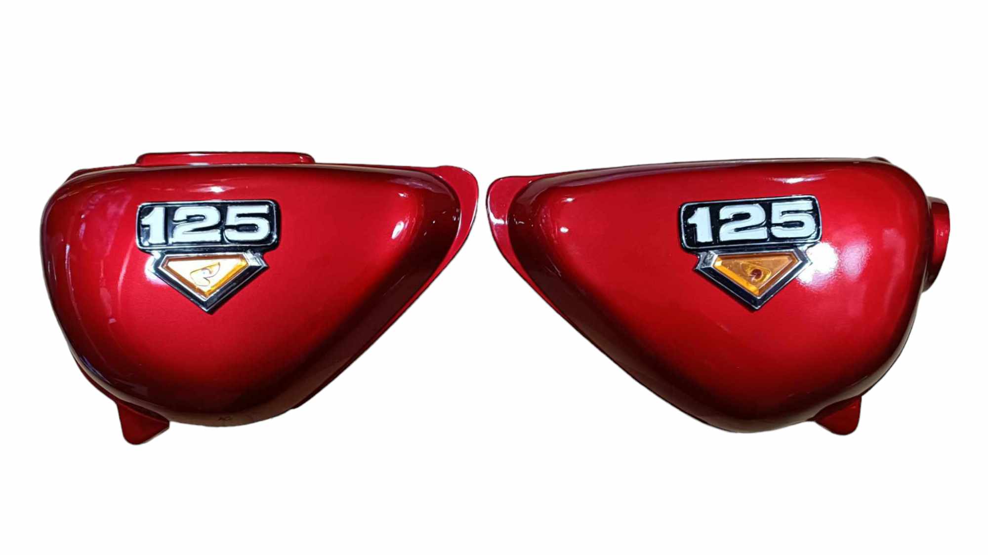Honda CB125S CB100K3 Pair Of Motorcycle Side Panel Covers Left & Right In Red