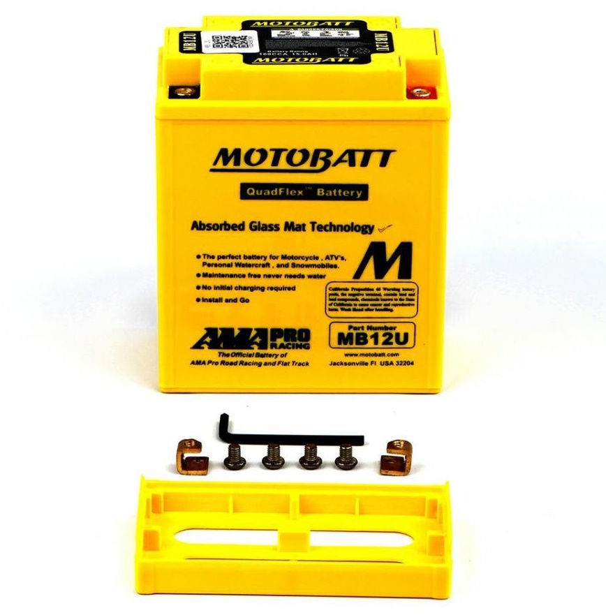 MotoBatt 12V MB12U Battery Replaces 12N12 YB12A YB12C Range See Listing