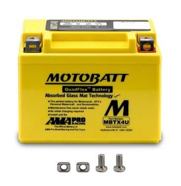 MotoBatt 12V MBTX4U Battery Replaces YB4L-A YB4L-B YT4L-BS YTX4L-BS YTZ5S