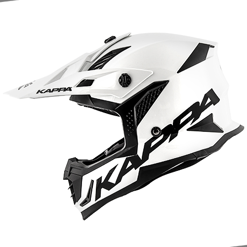 Kappa KV39 Moto Cross Helmet Glossy White Matt Black Off Road / Road Legal: XL