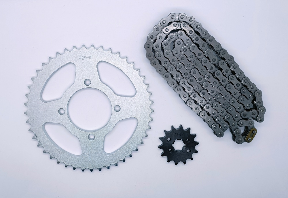 Ybr 125 chain shop and sprocket set