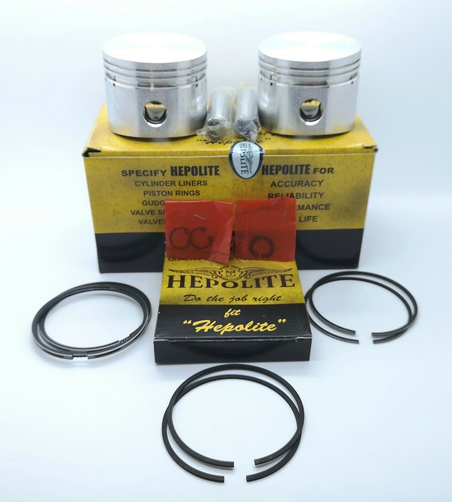 Hepolite Complete Piston Kit Norton 850 Commando OEM: 19342 - 8.5:1 - +060