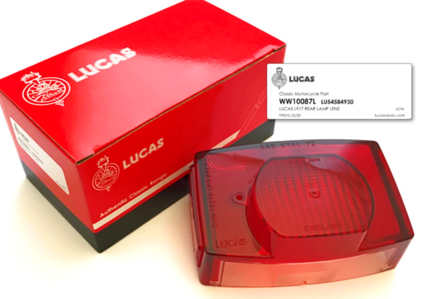 GENUINE LUCAS CLASSIC L917 REAR LAMP LENS BSA NORTON TRIUMPH Bonneville Commando