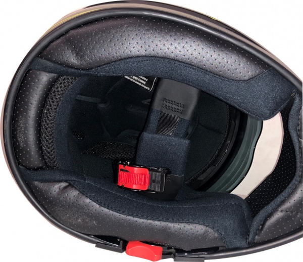 Viper RSV75 Stinger Full Face Helmet Dual Visor ACU Approved Black Yellow: Large